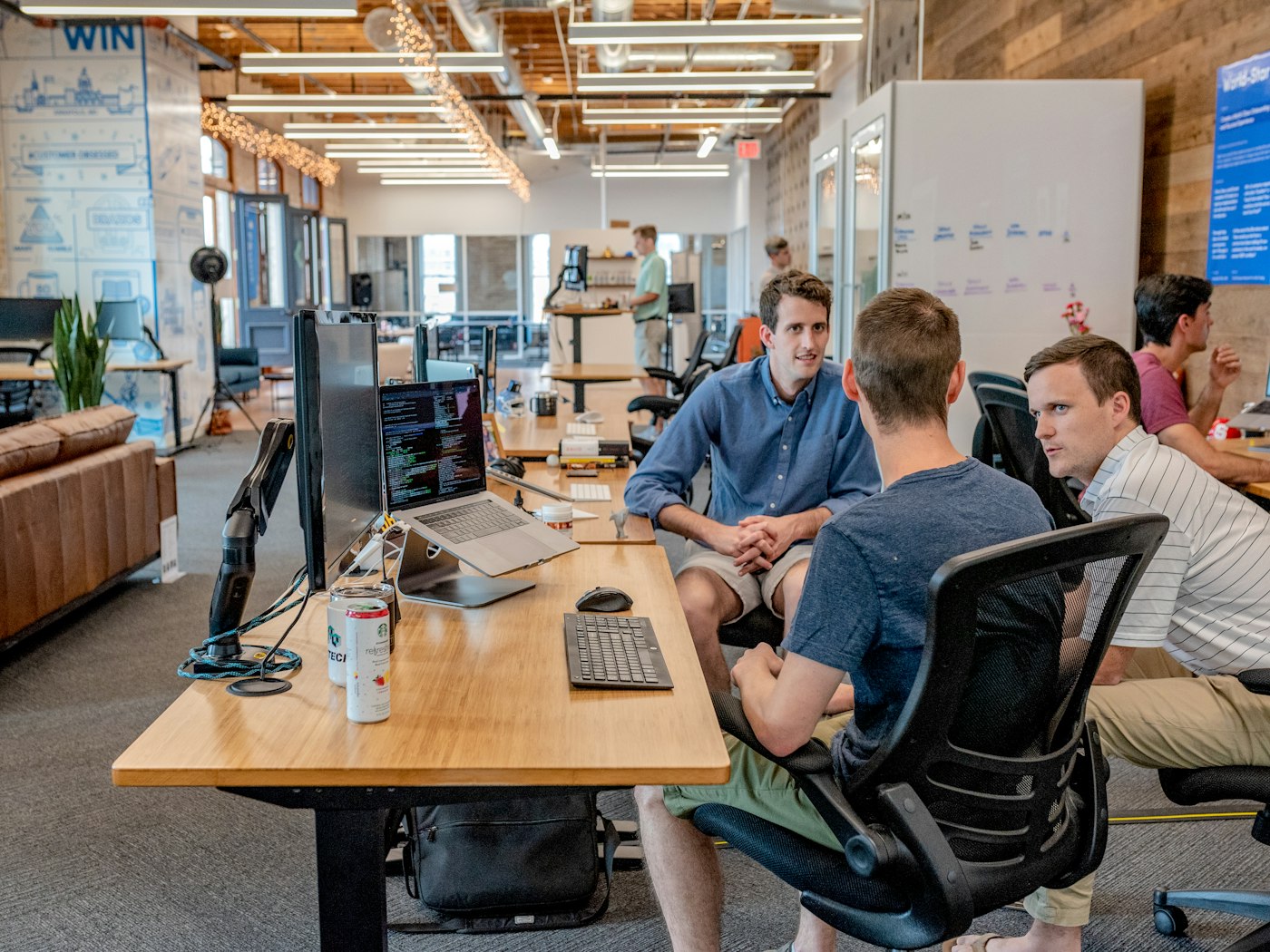 Team closing a business deal